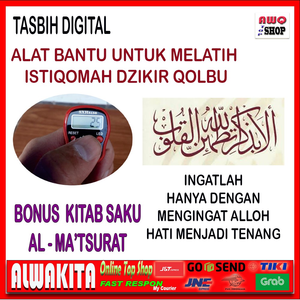 Tasbih Digital Alat Hitung Dzikir  Counter Digital Untuk Zikir Tally Counter Cincin Dzikir