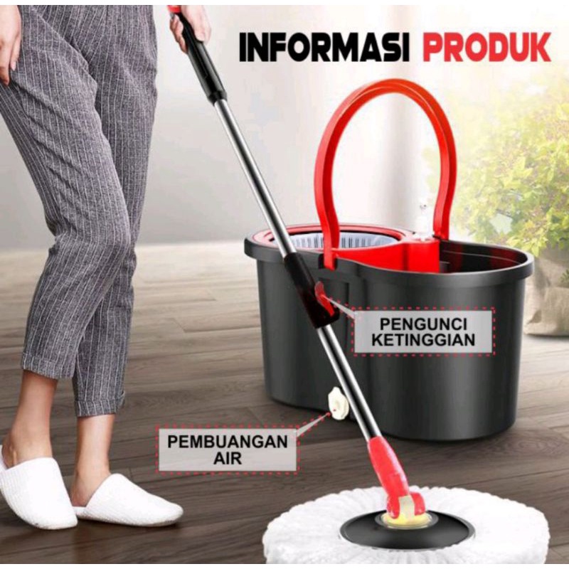 alat pel spin mop 360 alat pembersih lantai