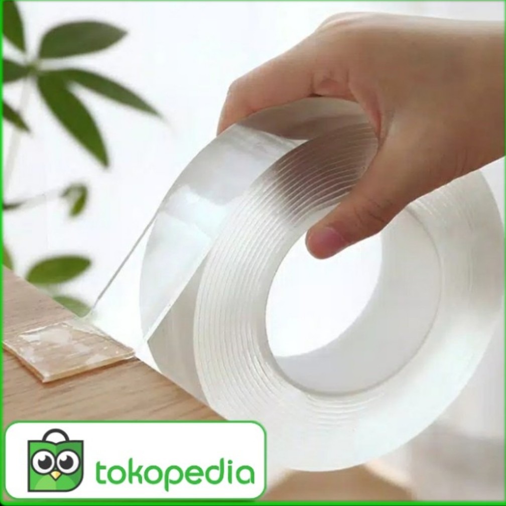 

nano tape bening 3 cm x 2 m, nano tape bening 2 cm x 2 m, nano tape super kuat, double tape bening