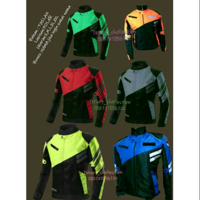 Jaket touring bahan taslan