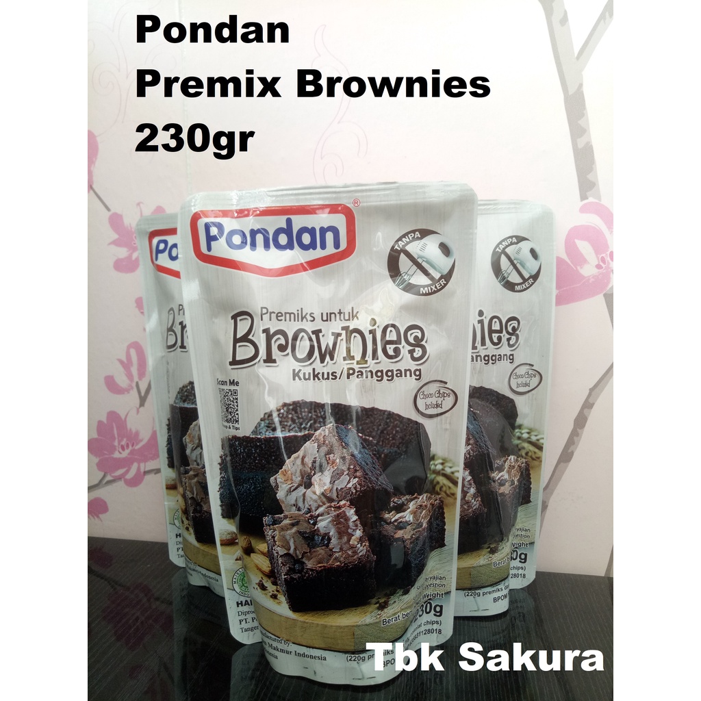 

Pondan Brownies Kukus/Panggang 230gr Premix