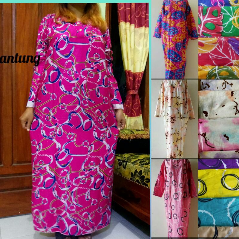 DASTER JUMBO XXL LD140 BIG SIZE DRESS PAKAIAN WANITA JUMBO BAHAN RAYON/SANTUNG ADEM MURAH ADA SAKU