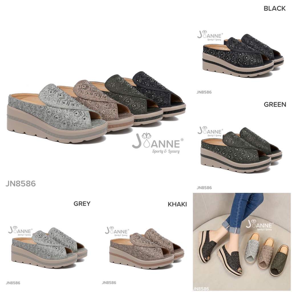 JOANNE Sepatu Wanita Wedges Shoes #JN8586 ORIGINAL