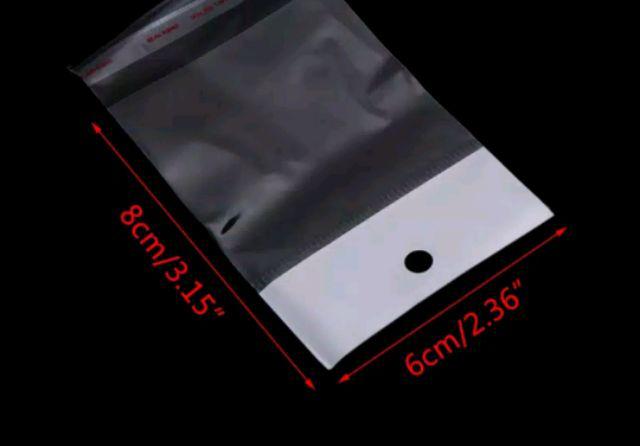 ✿ Inf ✿ 100pcs / Set Kantung Plastik Opp Transparan 6x8cm