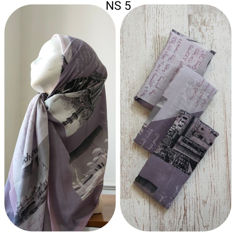 kerudung hijab koran arabic viral segi 4 voal cocok untuk acra juga bisa digunakan hijab santri/umum-NS 5