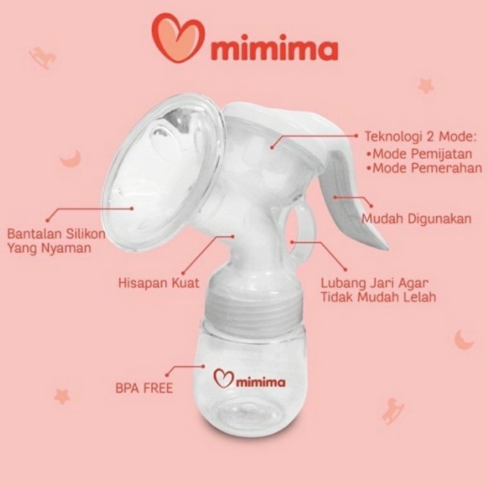 MIMIMA Pompa ASI Manual Ergonomis Breast Pump Pemerah ASI Murah Promo