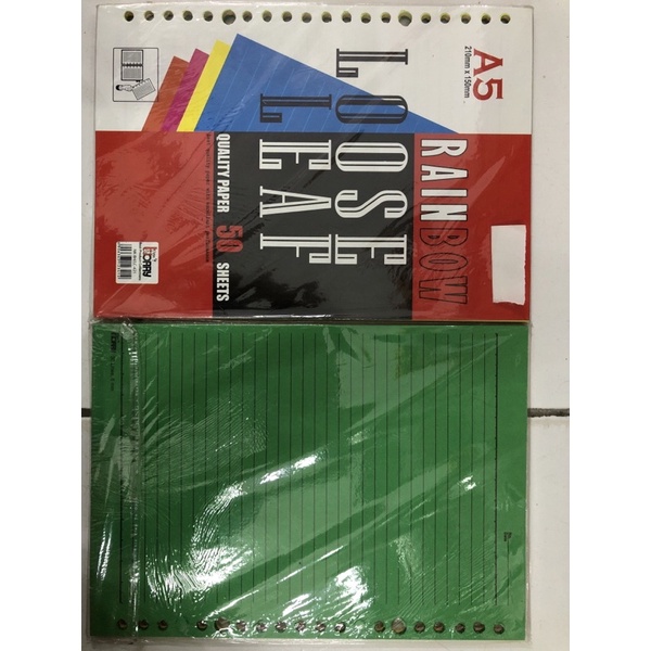 

refill binder loose leaf bergaris warna a5 isi 50