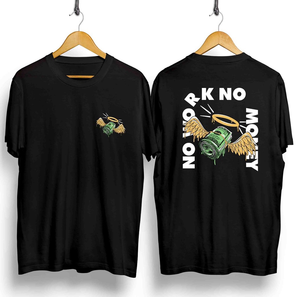 BAJU ATASAN KAOS PRIA DISTRO JF DOLLAR MALAIKAT DB COTTON COMBAT 30S