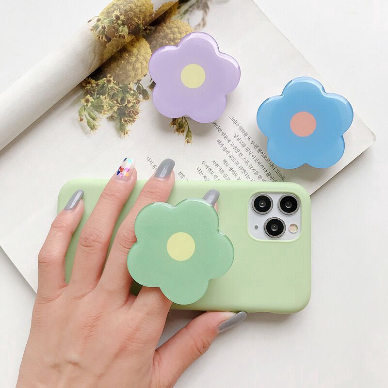 PINK FLOWERS Pop Socket Phone Holder PhoneGrip Universal CellPhone Airbag Bracket