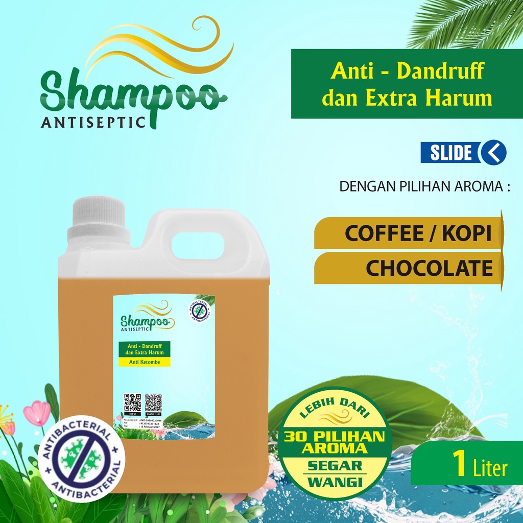 Shampoo Anti Dandruff Extra Harum Original Aroma Segar Kemasan 1 Liter Jerigen