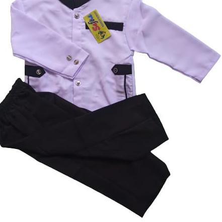 ➦ Baju Setelan Koko Anak Koko Jasko Anak Hitam Putih ➫