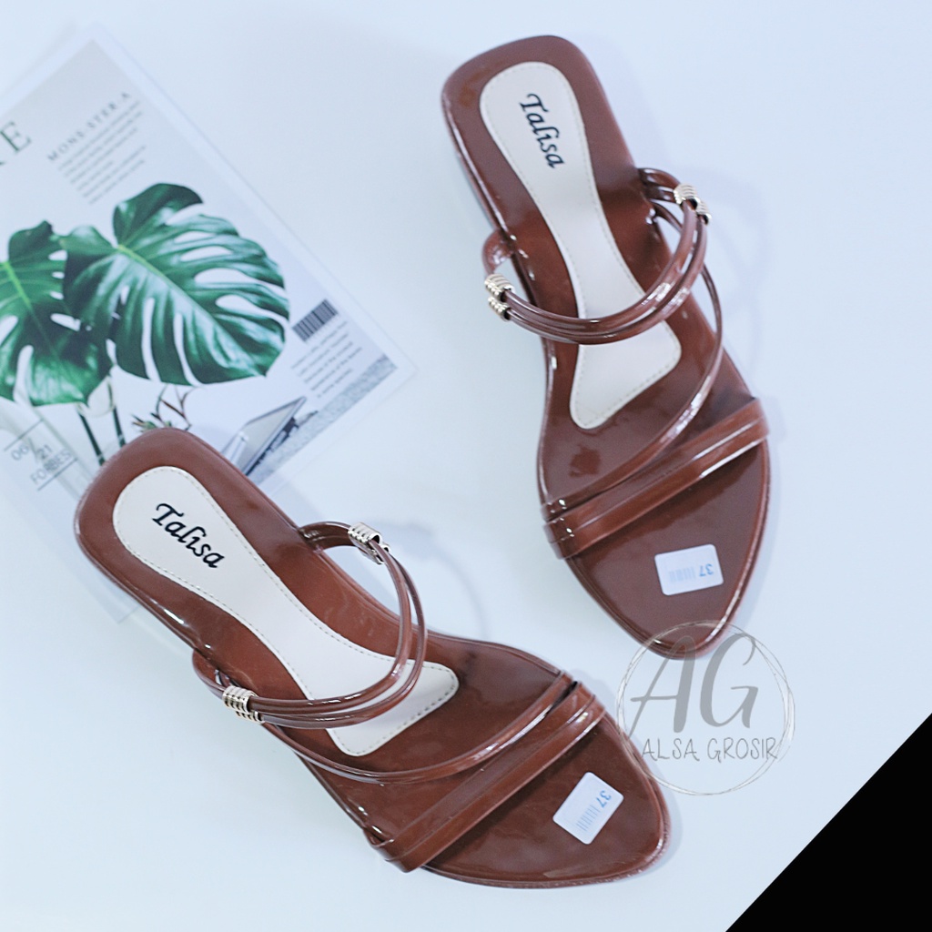 Sandal Hak Tahu Wanita 3cm Kokop - Sandal Wanita Hak Tahu 3 cm Sandal Wanita Kepang SandaL Heels Talisa