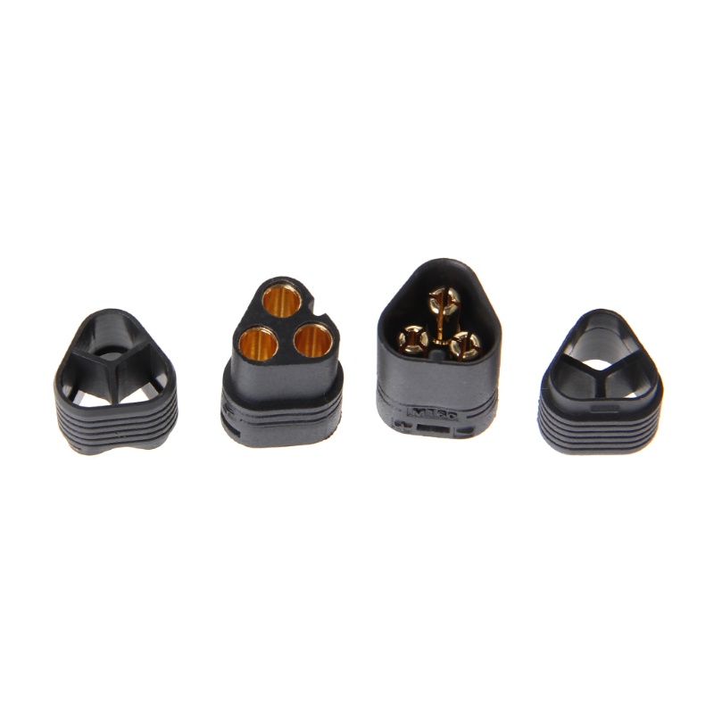 Mary 1pasang MT60 3.5mm 3pole Connector Plug Male &amp; Female Untuk RC ESC Ke Motor