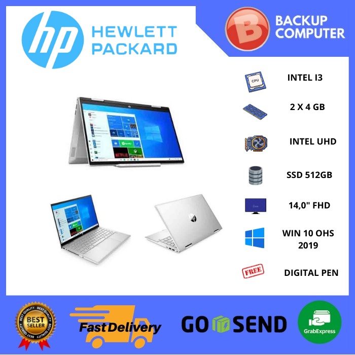 HP Pav x360 14-dy0061TU/ GOLD/Core i3-1125G4 / 14" FHD Touch