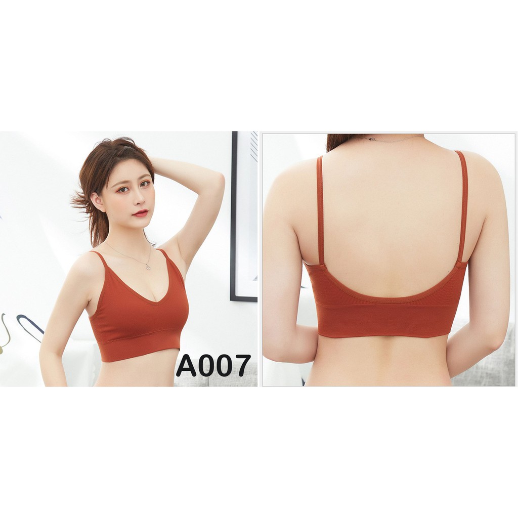 Sport BRA Busa Pakaian Dalam Tanpa Kawat Tanktop Bra A007.