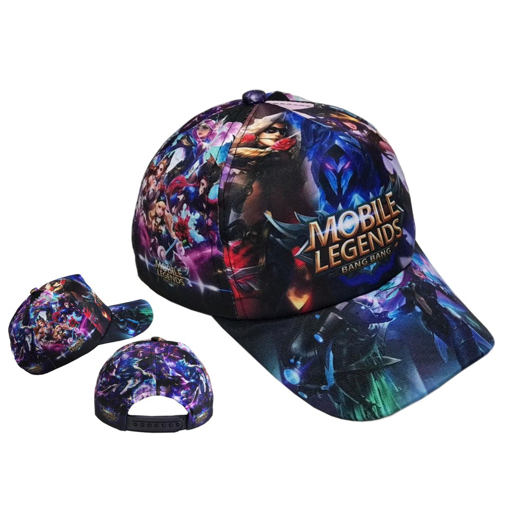 Topi Anak Sablon Full Print Karakter Frefire, Mobile Legend LOL