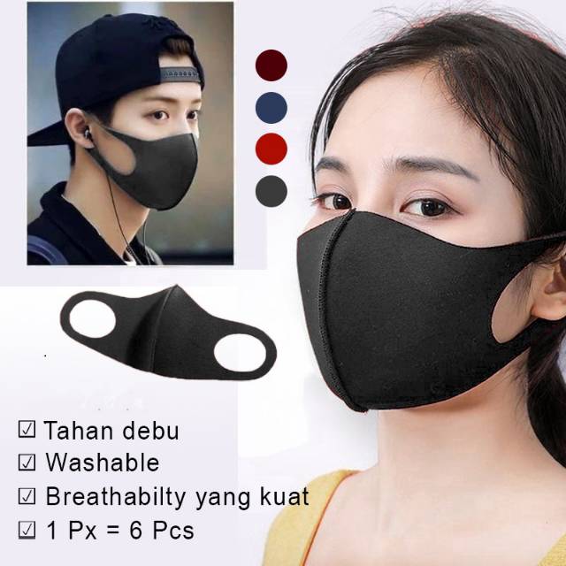 Masker polos scuba / masker non medis / masker anti debu 1 lusin 49ribu