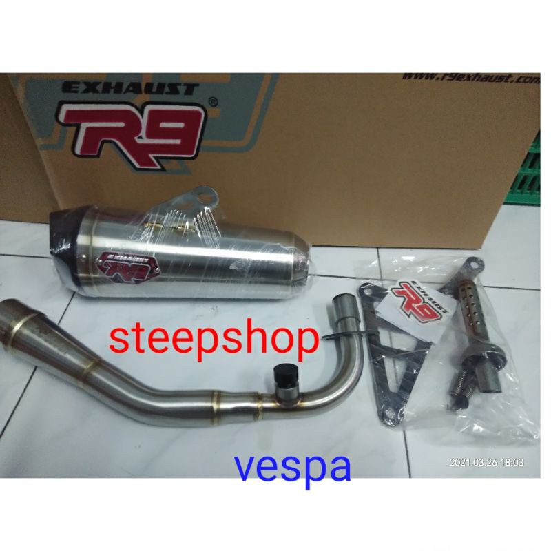 knalpot R9 new alpha vespa primavera