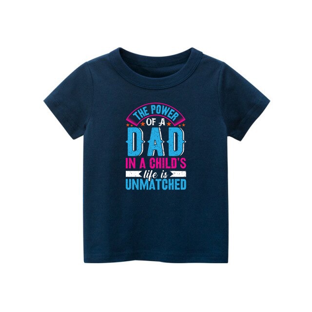 Kaos anak The Power Of a Dad kaos anak usia 1-8 tahun