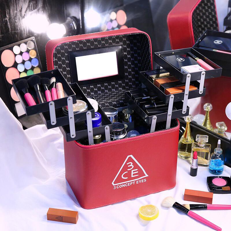 Kotak kosmetik / Tempat Make Up / Beauty Case/3TK Polos B3395