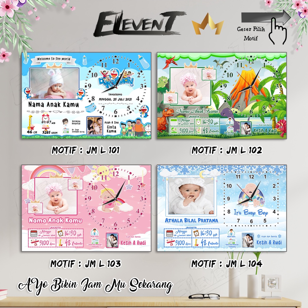 Kado Ulang Tahun Jam Dinding Kayu 30x45cm Foto Custom Hadiah Pernikahan Wedding Birthday Graduation Anniversary Ultah Biodata Anak Kado Bayi Ulang Tahun Foto Keluarga Pigura Photo Sahabat Bingkai Papan MDF Promo  Hadiah Wisuda Ultah Murah