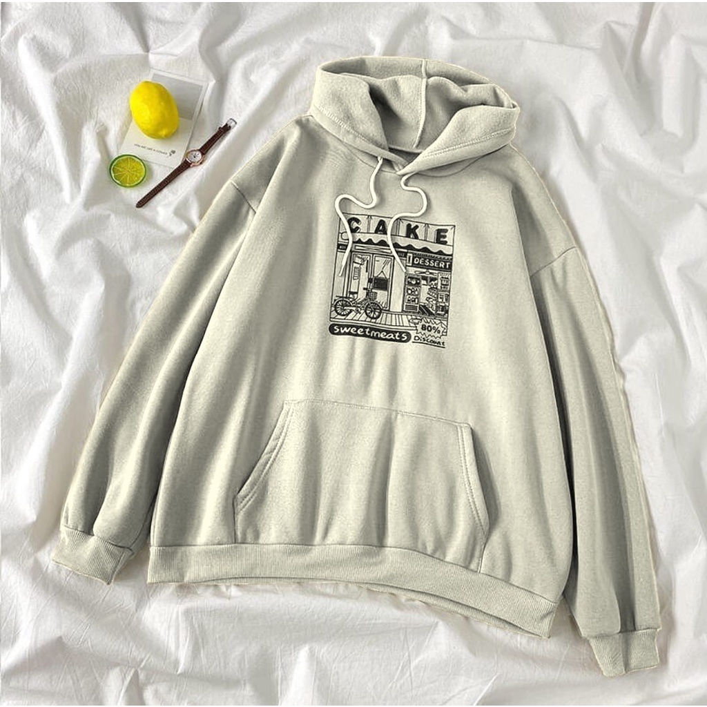 CAKE SWEATER HOODIE WANITA - HODIE WANITA OVERSIZE - SWEATER WANITA CASUAL