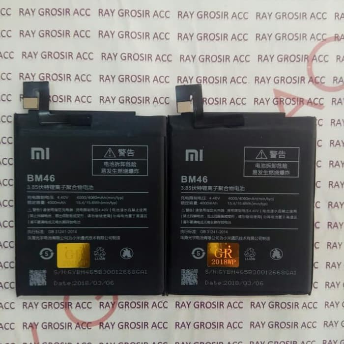 Baterai Original Xiaomi Redmi Note 3 / 3 Pro , BM46 , BM-46