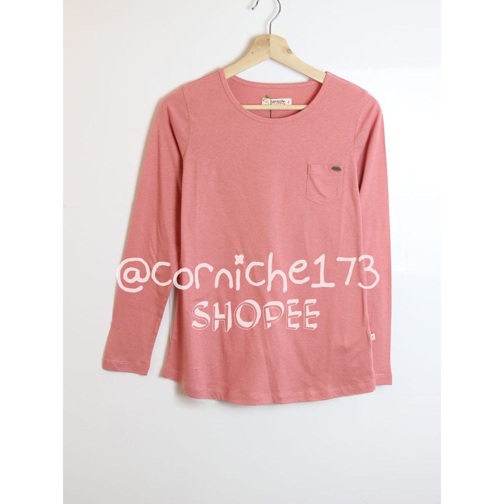  Corniche  Pocket Tee Terracotta TV230733 Shopee Indonesia