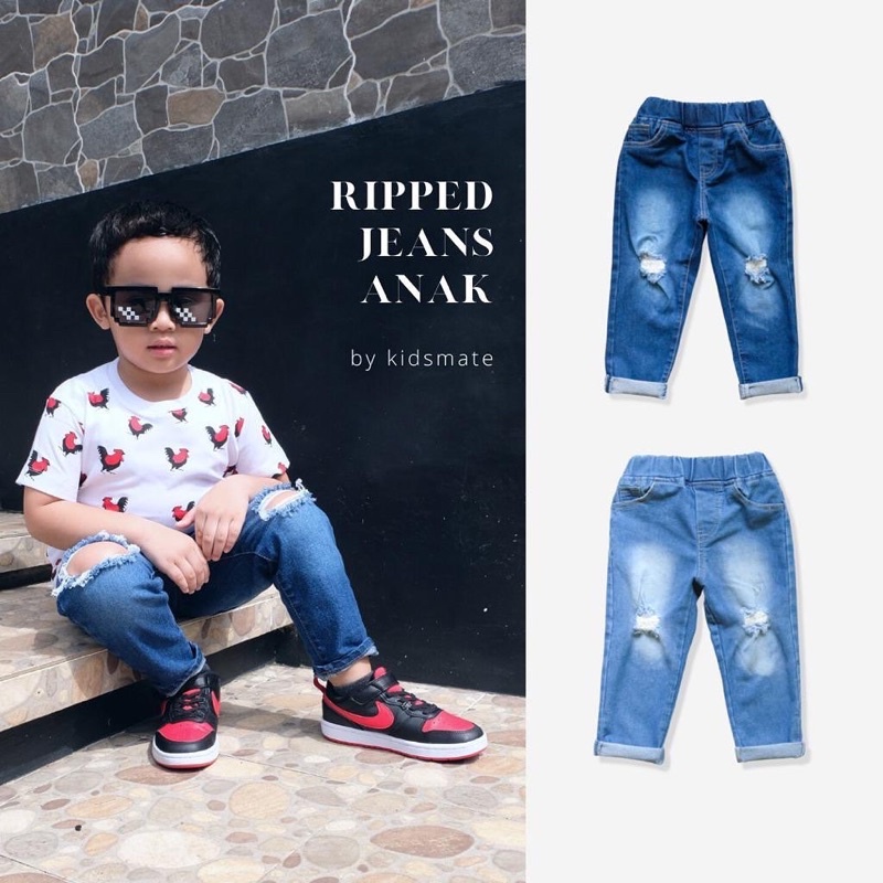 jeans celana Ripped Jeans Anak