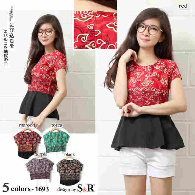 1693 Batik Peplum