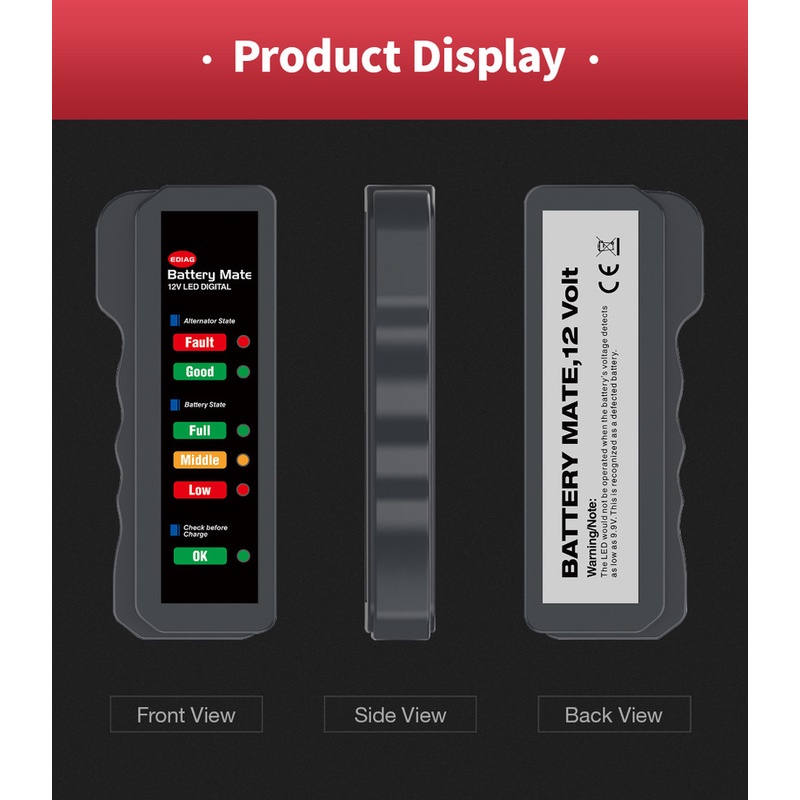 [1 Pcs Car Battery Tester] [12V Car Motorcycle Battery Load Tester Analyzer]