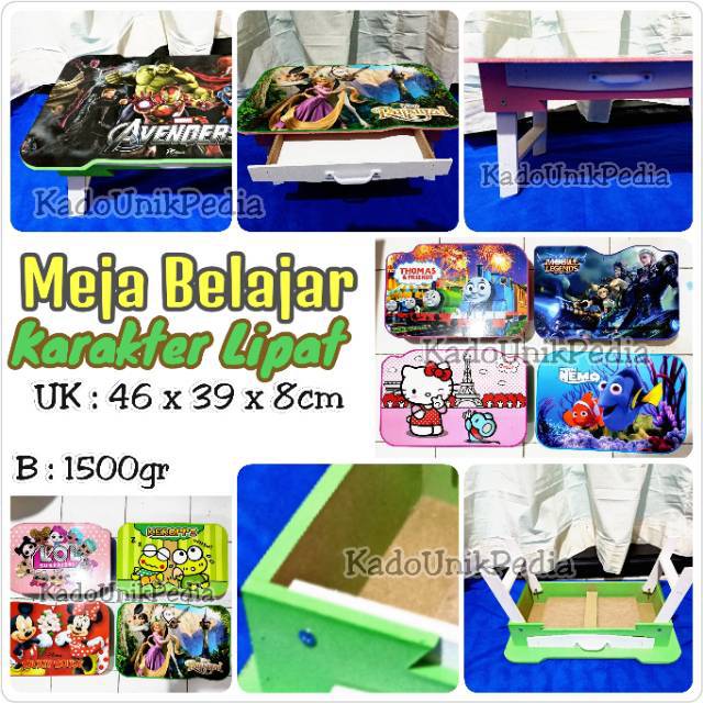 Meja Belajar Karakter Meja Lipat karakter Laci meja Meja Belajar Karakter Meja Lipat karakter Laci meja
