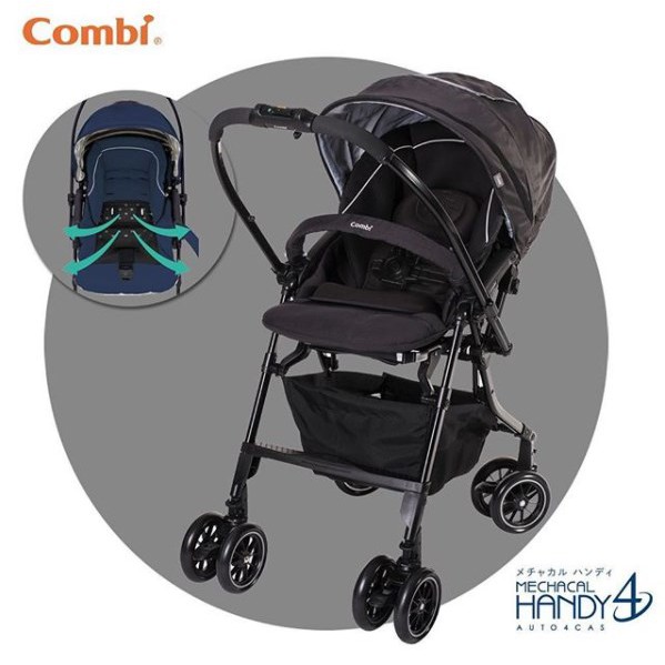 Stroller Combi Mechacal Handy Auto 4 Cast - Sine Black