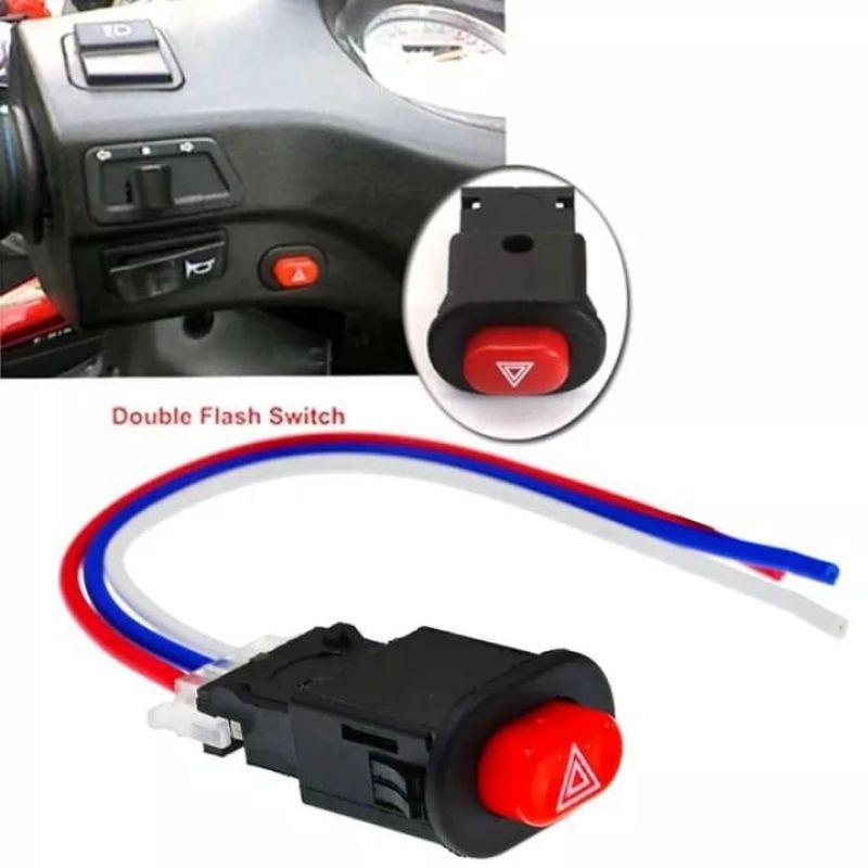 Saklar Hazard Saklar Switch Tombol Lampu Hazard On Off Led Motor Mobil Sen Lampu Hazard