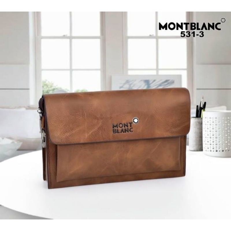 HANBAG CLUTCH TALI PENDEK MONTBLANC PRIA/WANITA HANDBAG KUNCI LOCK KODE  IMPORT