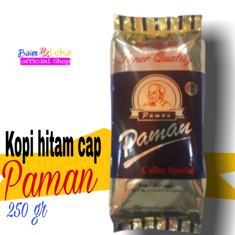 

Baimleka Kopi Bubuk Hitam Robusta Nikmat Asli Cap Paman Jambi 250gram