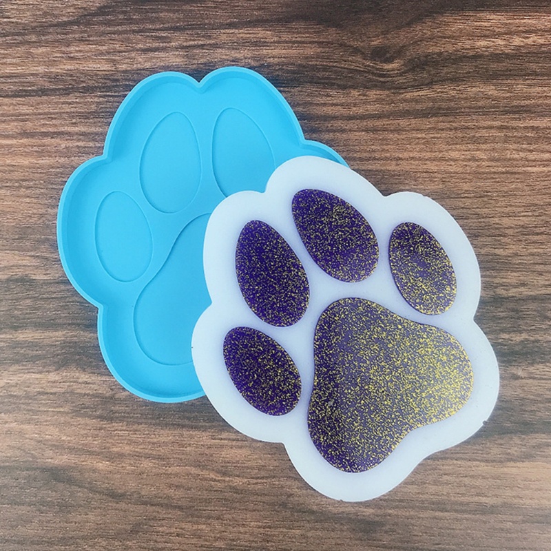 SIY  Dogs Paw Coaster Epoxy Resin Mold Cup Mat Pad Silicone Mould DIY Crafts Decorations Ornaments Casting Tool