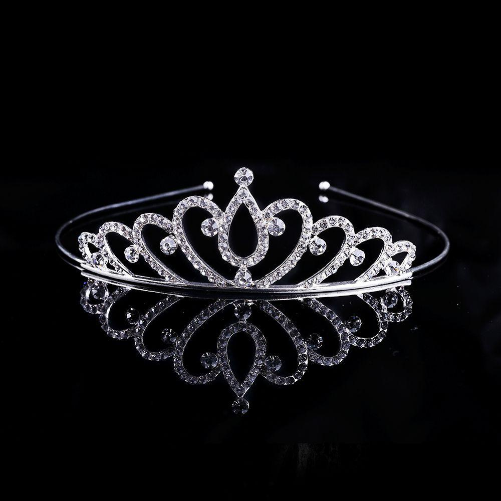 Mxbeauty Kristal Berlian Imitasi Mahkota Bando Hiasan Rambut Kualitas Tinggi Cinta Hati Aksesoris Rambut Perhiasan Tiara Head Piece Bridal Wedding Jewelry