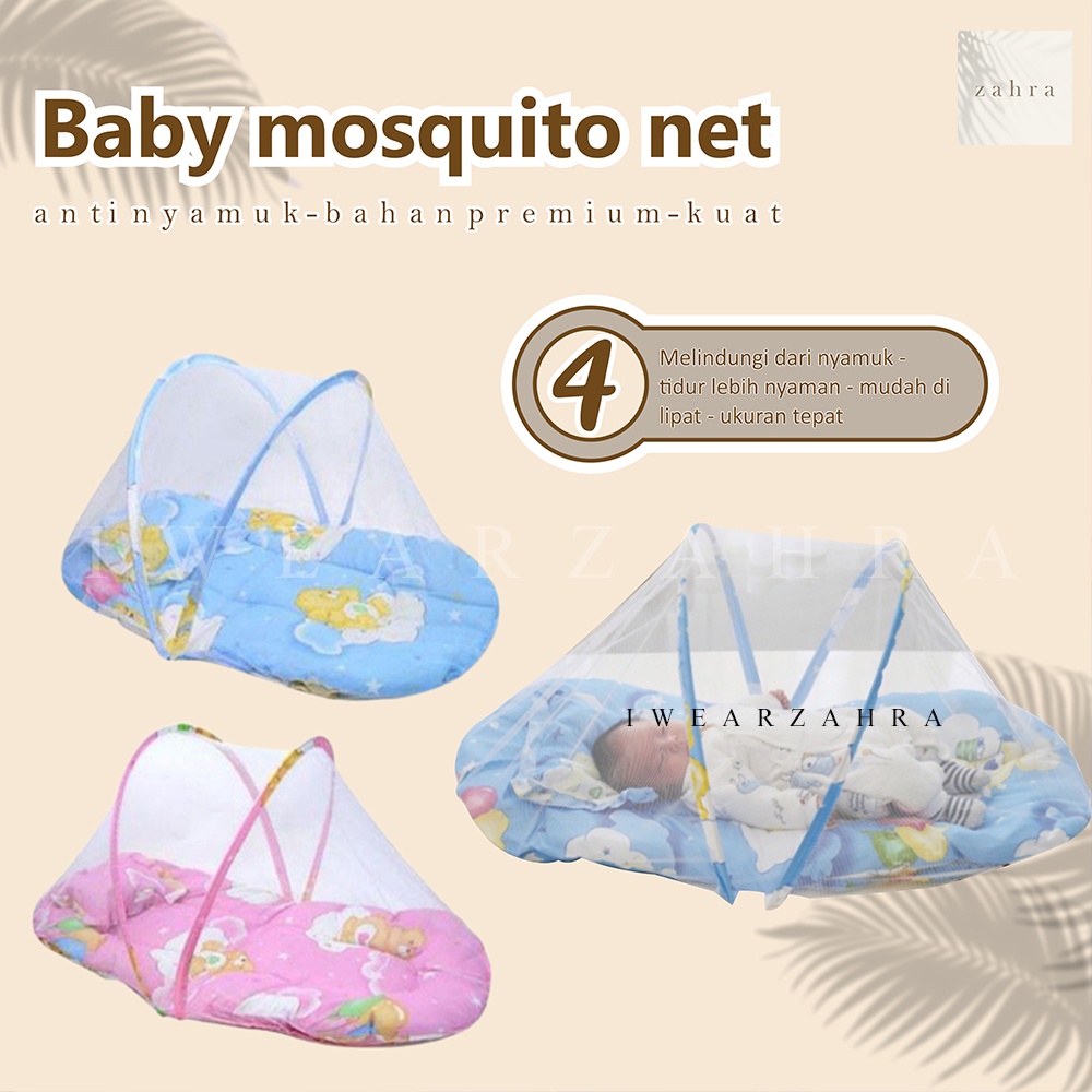 BABY MOSQUITO NET - Kasur Baby Kelambu Anti Nyamuk Perlengkapan Moms &amp; Kids Lengkap Tas Mika Packaging