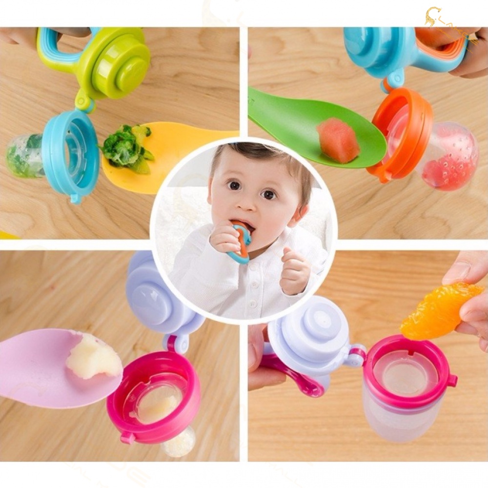 LAKOEOFFICIALMALL Dot Buah Bayi Bahan silikon empeng buah bayi-2