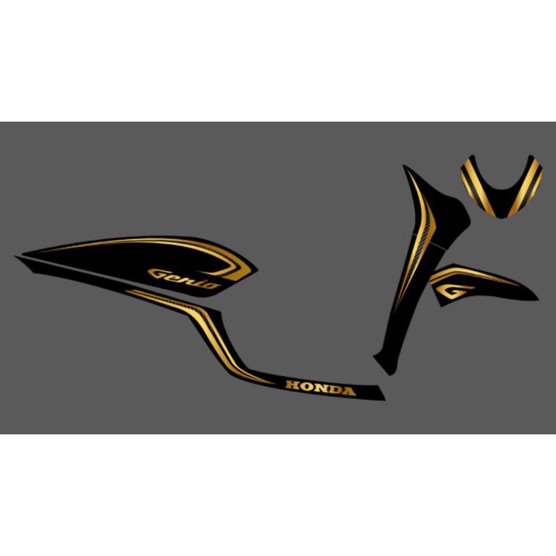 Striping Genio list gold stiker Honda genio