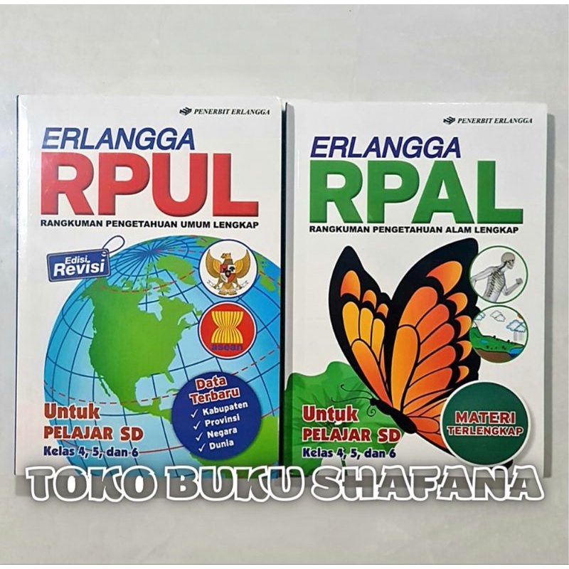 ERLANGGA : BUKU RPAL / RPUL UNTUK PELAJAR SD KELAS 4 5 DAN 6 ORIGINAL