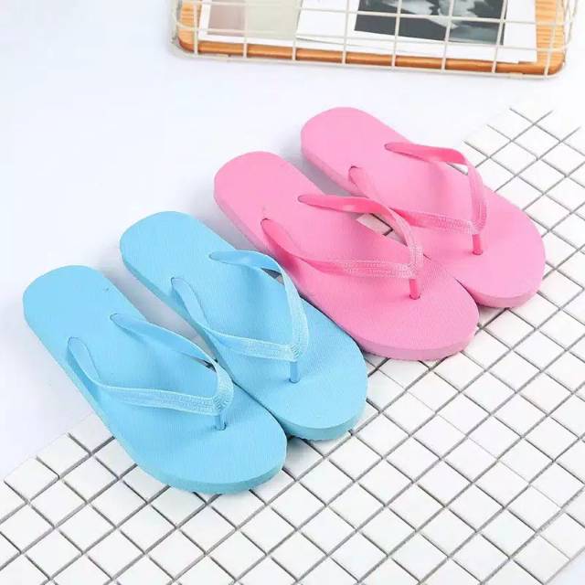 Big Sale] Sandal Jepit Wanita Polos Tali Jely