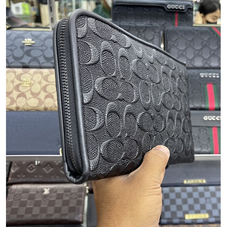 Pouch Tangan Handbag Dompet Tangan Coach Pria/Wanita Kulit Premium quality