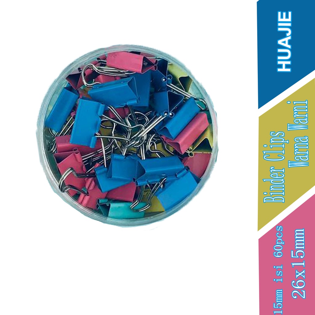 

Binder Clips - Huajie - Clips - 15mm 60pcs - HJ-8556