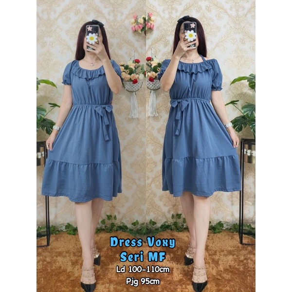 Dress cantik tali Leher