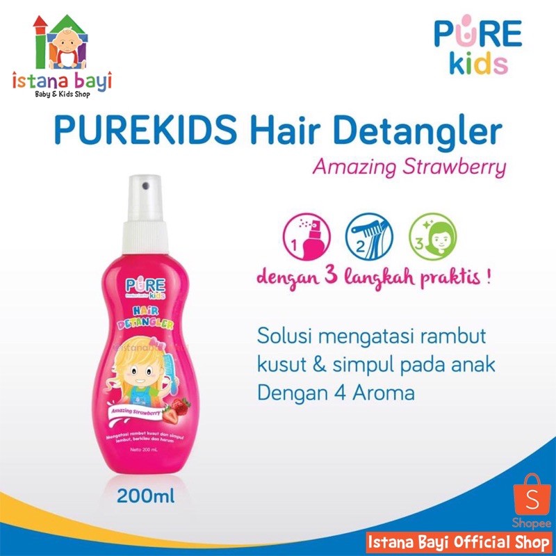 Purekids Hair Detangler - Spray rambut kusut