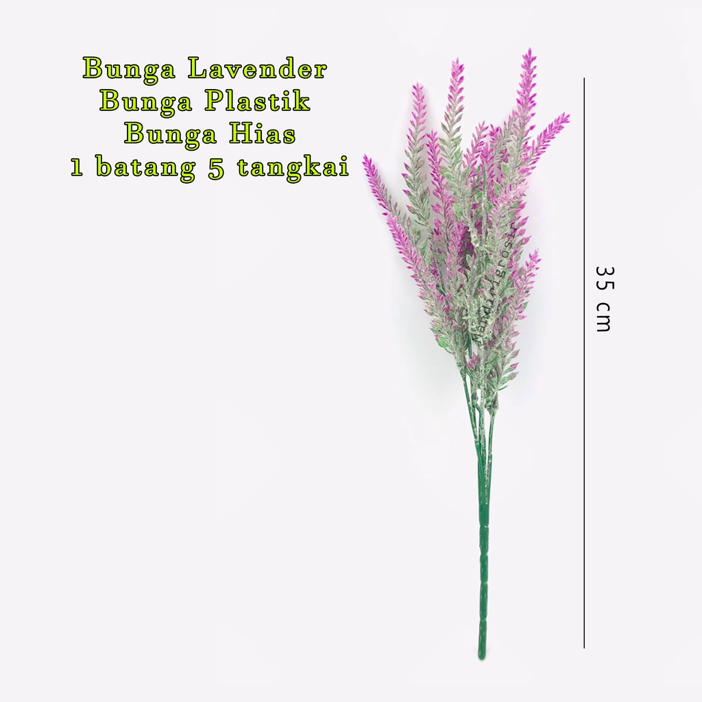 Bunga Plastik *Bunga Lavender * Bunga Hias *1 batang 5 tangkai