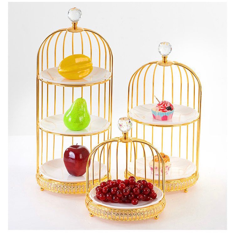 Jual Ceramic Stand Cake Plate Birdcage Dessert / Bird Cage Tempat ...