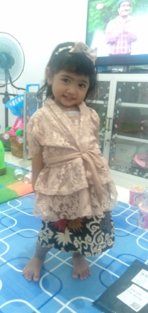 Kebaya Anak Brukat Modern (gratis Bando) Setelan Baju Brokat & Rok Batik Bayi Balita Kutu Baru Ruru